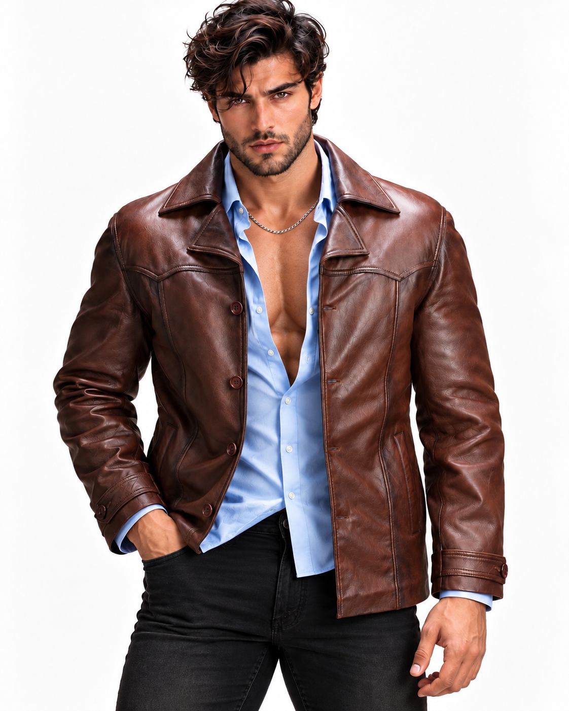 Roadsmith Brown Leather Bomber Jacket