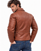 Royce Chestnut Brown Leather Jacket