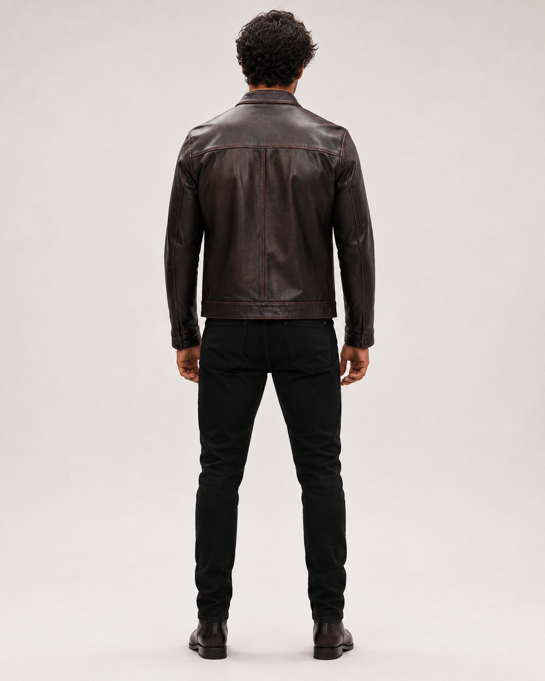 Brown Sheep Leather Moto Racer Jacket – Stryker