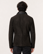 Black Suede Blazer Jacket – Daaran Savren – interior lining view