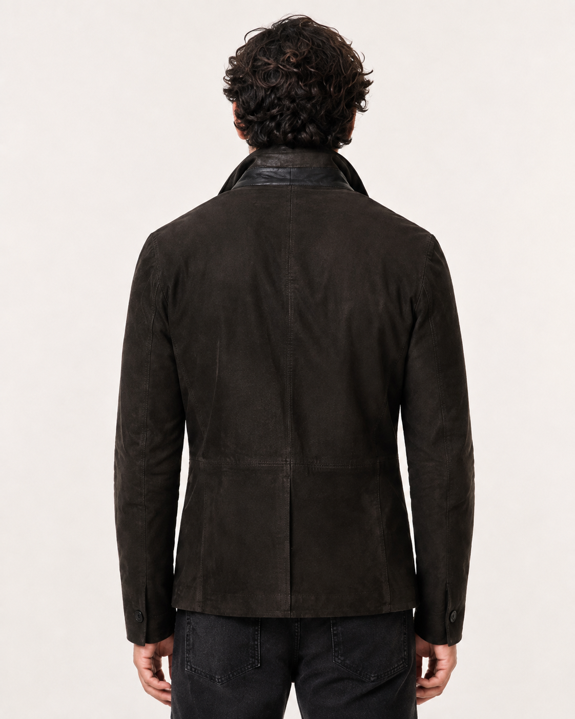 Black Suede Blazer Jacket – Daaran Savren – interior lining view