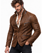 Roma Heritage Brown Leather Jacket