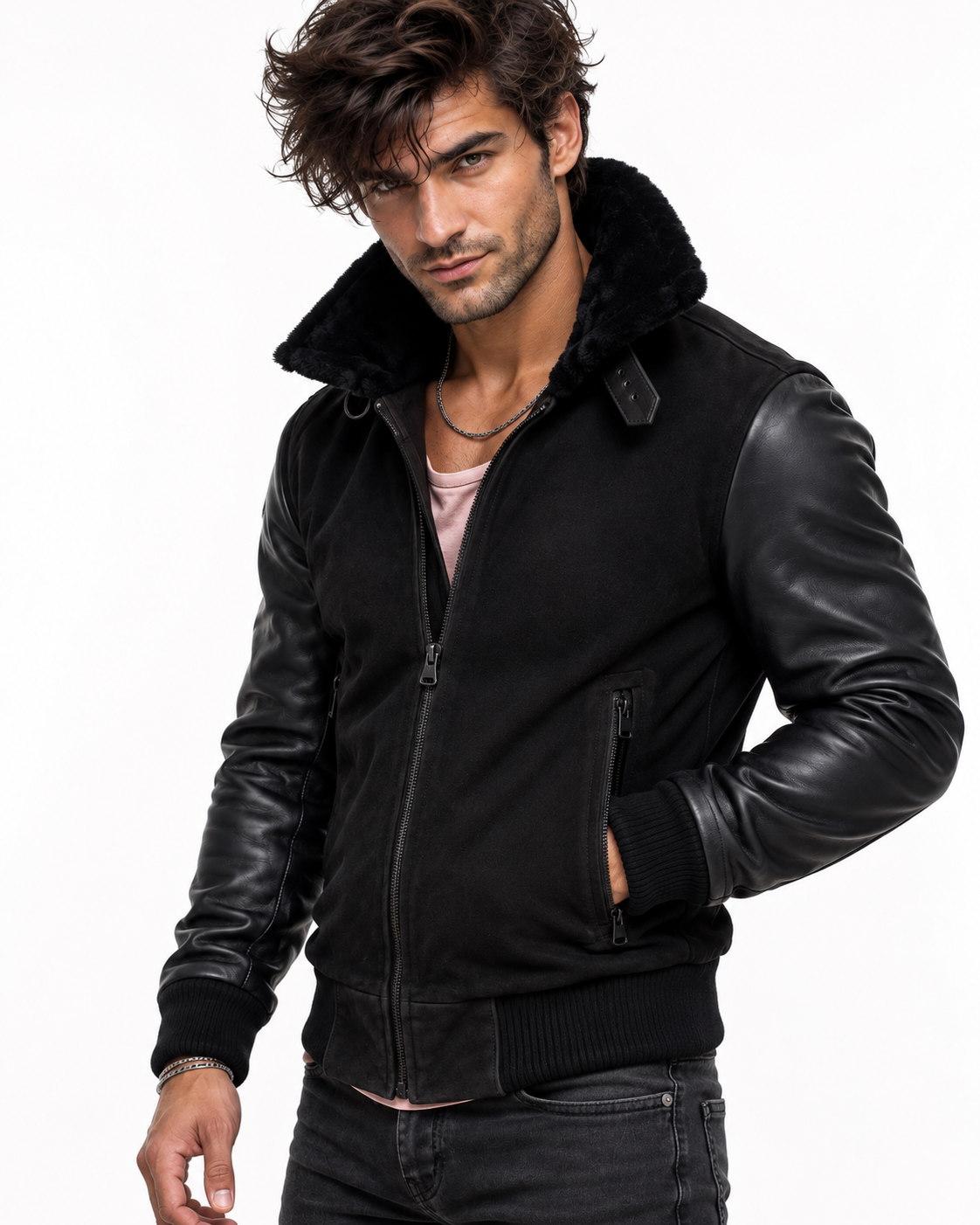 Blackout Valor Black Suede Leather Jacket