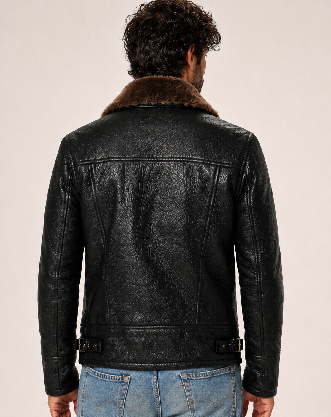 Dark Brown Shearling Aviator Jacket – Ravenline