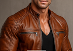 Urban Raider Brown Leather Biker Jacket