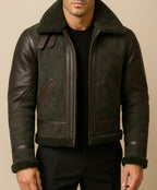 Ironclad Aviator Olive Green Leather Bomber Jacket