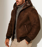 Alpine Nomad Brown Suede Leather Jacket