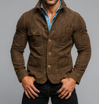 SableMark Vintage Brown Suede Leather Jacket