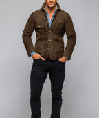 SableMark Vintage Brown Suede Leather Jacket