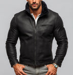 Midnight Apex Black Leather Jacket