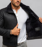 Midnight Apex Black Leather Jacket