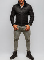 Midnight Apex Black Leather Jacket