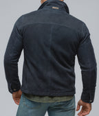 Midnight Voyager Navy Blue Leather Moto Jacket