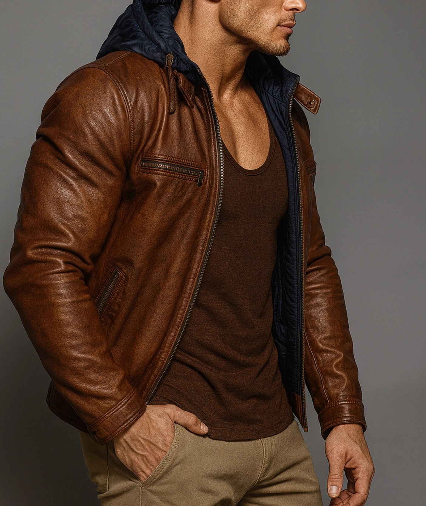Urban Maverick Brown Leather Jacket
