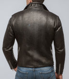 Noir Venom Black Leather Biker Jacket