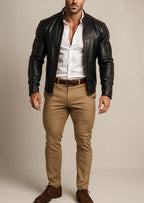 Midnight Strider Black Leather Jacket