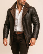 Eclipse Shearling Brown leather Jacket