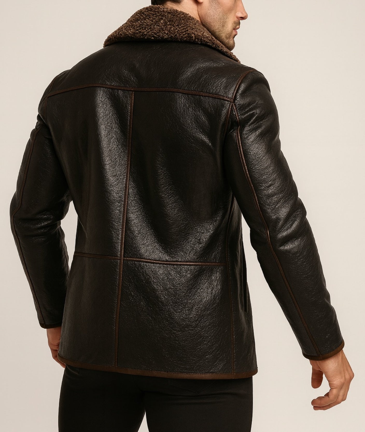 Eclipse Shearling Brown leather Jacket