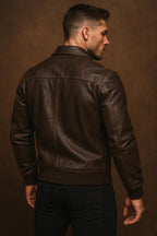 Men's B3 Sheepskin Bomber Jacket - Genuine Leather Aviator Flight Coat
