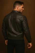 Men's B3 Sheepskin Bomber Jacket - Genuine Leather Aviator Flight Coat