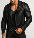 Black Sheep Leather Biker Jacket – Venomshade | Daaran – interior lining view