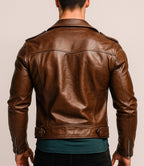 Handmade Sheepskin Leather Jacket: Classic Winter Coat for Men