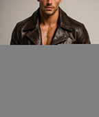 Dark Brown Sheep Leather Biker Jacket for Men-DAARAN Oxenfall Jacket