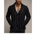 Men's Vintage Brown Sheep Leather Jacket | Western Cowboy Moto Style - Ironwood Rider (Copy)