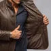 Men's Brown Sheep Lesther Blazer Jacket- Slim Fit Moto Style