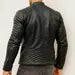 Men's Black Sheep Leather Moto Jacket: Slim Fit Biker Jacket Daaran Obsidian