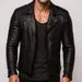 Venomshade Sheep Leather Jacket for Men | Black Slim Fit Biker Coat | Designer Moto Outerwear