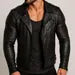 Venomshade Sheep Leather Jacket for Men | Black Slim Fit Biker Coat | Designer Moto Outerwear