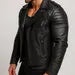 Venomshade Sheep Leather Jacket for Men | Black Slim Fit Biker Coat | Designer Moto Outerwear