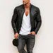 Men's Black Sheep Leather Moto Jacket: Slim Fit Biker Jacket Daaran Obsidian
