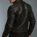 Dark Brown Distressed Sheep Leather Jacket Darkstone Leather Jacket