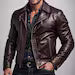 Vintage Cognac Sheep Leather Moto Jacket – Slim Fit, Handcrafted