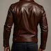 Vintage Cognac Sheep Leather Moto Jacket – Slim Fit, Handcrafted