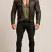 Dark Brown Distressed Sheep Leather Jacket Darkstone Leather Jacket