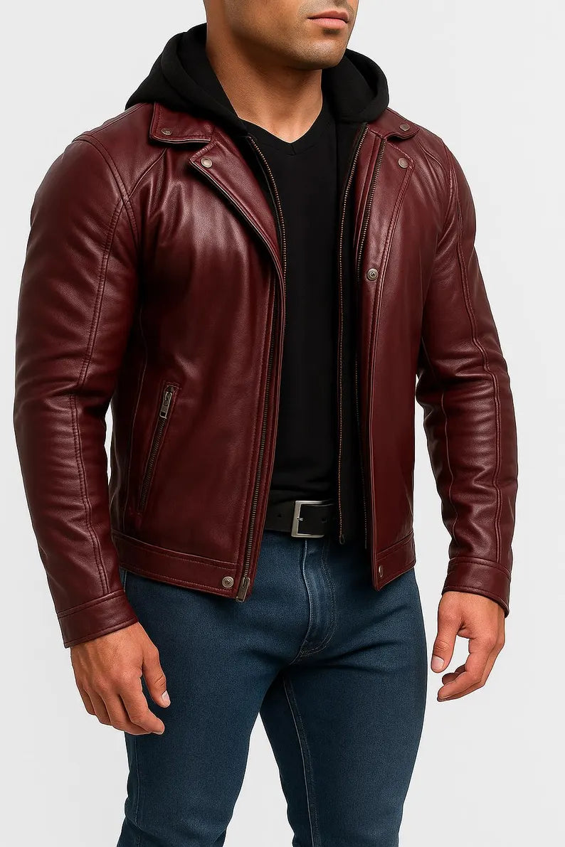 Midnight Rider Black Leather Moto Jacket