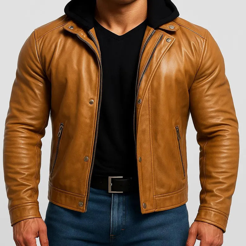 Midnight Rider Black Leather Moto Jacket